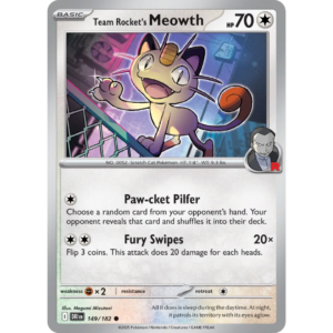 Pokémon TCG: Scarlet & Violet - Destined Rivals - Team Rocket's Meowth 149/182