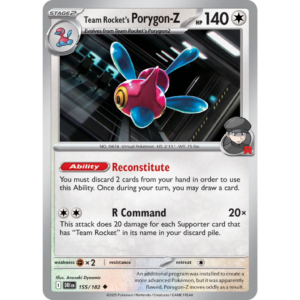 Pokémon TCG: Scarlet & Violet - Destined Rivals - Team Rocket's Porygon-Z 155/182