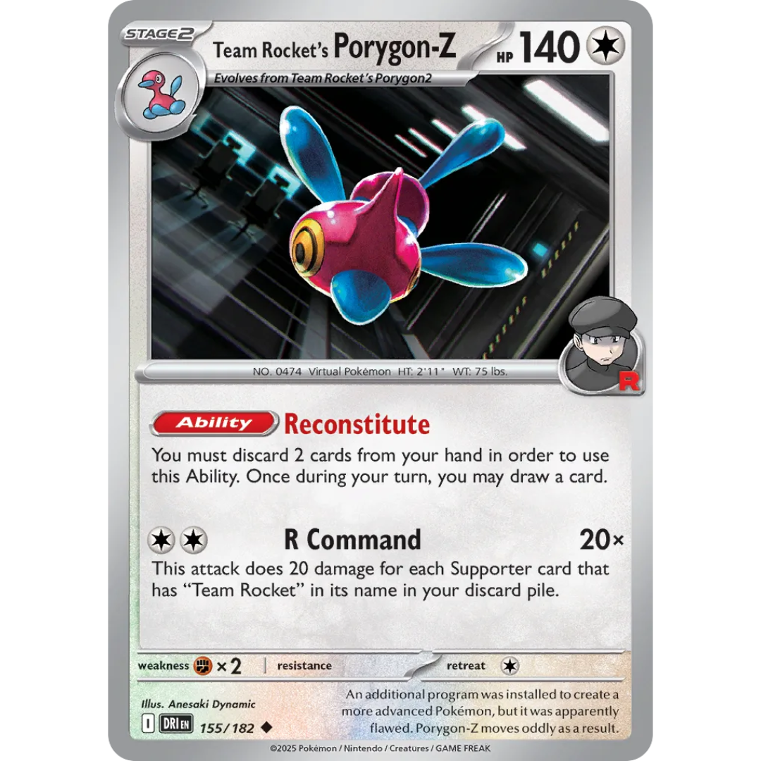 Pokémon TCG: Scarlet & Violet - Destined Rivals - Team Rocket's Porygon-Z 155/182