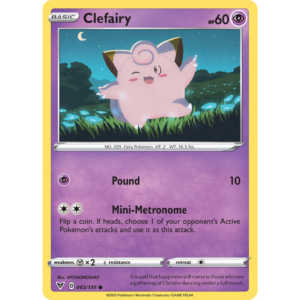 Pokémon TCG: Sword & Shield - Vivid Voltage 063/185 Clefairy (Reverse Holo)
