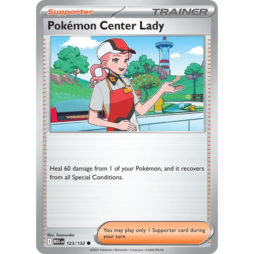 Pokémon TCG: Mega Evolution - Base Set - Pokemon Center Lady Trainer 123/132