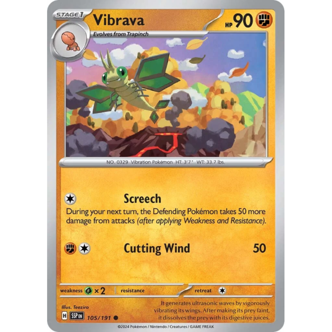 Pokémon TCG: Scarlet & Violet - Surging Sparks - Vibrava 105/191 (Reverse Holo)