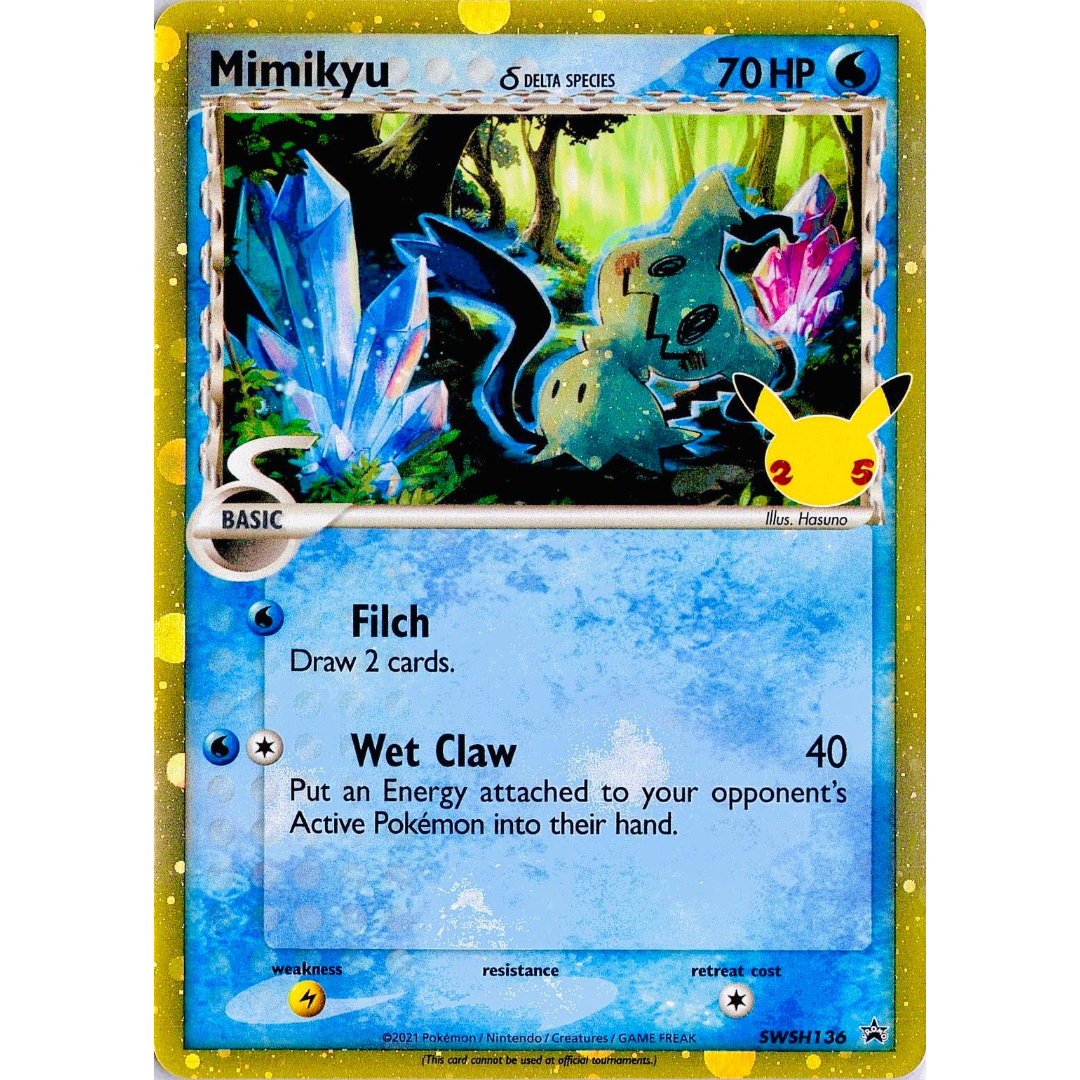 Pokémon TCG: Sword & Shield - Black Star Promo - SWSH136 Mimikyu (Delta Species)