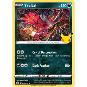 Pokémon TCG: Sword & Shield - Celebrations - Yveltal 019/025 (Holo)