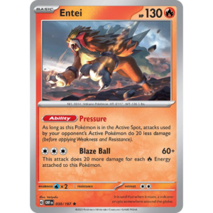 Pokémon TCG: Scarlet & Violet - Obsidian Flames 030/197 Entei (Holo)