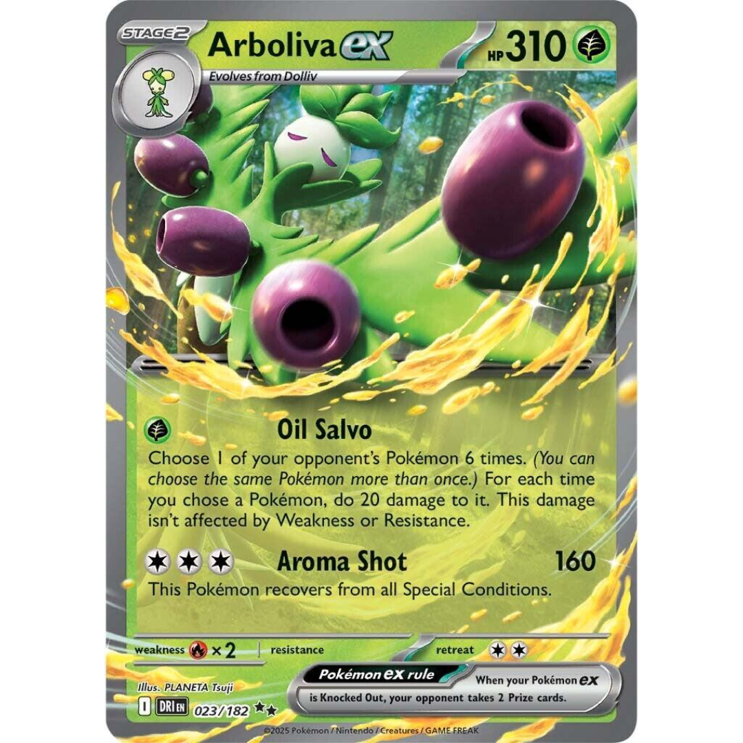 Pokémon TCG: Scarlet & Violet - Destined Rivals - Arboliva ex 023/182 (Half Art)